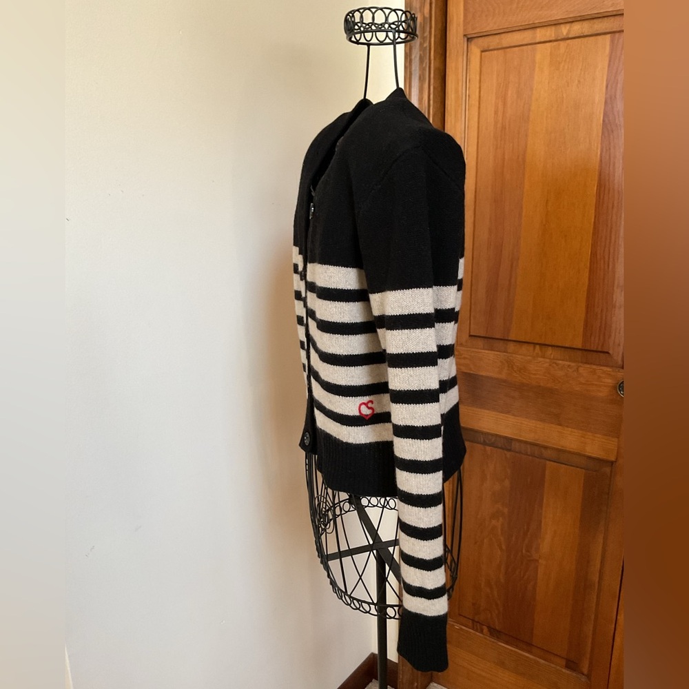 Frame x Claudia Schiffer Striped Cashmere Cardigan - Picture 5 of 9